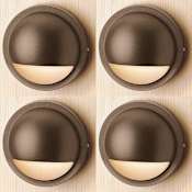 Kichler Half Moon 4" Tall 3000K LED Deck and Step Light - Set of (4) Lights Textured Architectural Bronze