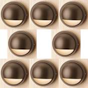 Kichler Half Moon 4" Tall 3000K LED Deck and Step Light - Set of (8) Lights Textured Architectural Bronze