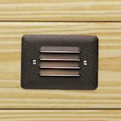 Kichler 5" LED Mini Louvered Step Light - 3000K Textured Architectural Bronze