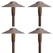 Kichler Dome 22" Tall 2700K LED Path and Spread Light - Set of (4) Lights Textured Architectural Bronze