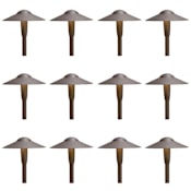 Kichler Dome 16" Tall 2700K LED Path Light - Pack of (12) Textured Architectural Bronze