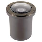 Kichler VLO 7" Wide LED In-Ground Well Light with 15° Beam Spread - 2700K Centennial Brass