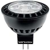 Kichler 7.2 Watt MR16 Bi Pin LED Bulbwith 60 Degree Flood - 615 Lumens, 2700K, and 80CRI Black