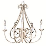 Kichler Dover 26" Wide 5 Light Candle-Style Chandelier Brushed Nickel
