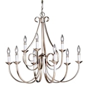 Kichler Dover 9 Light 32-1/2" Wide Candle-Style 2-Tier Chandelier Brushed Nickel