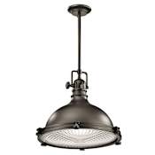 Kichler Hatteras Bay Single Light 24" Wide Light with Clear Fresnel Lens Olde Bronze