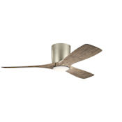 Kichler Volos 48" 3 Blade Indoor LED Hugger Ceiling Fan Brushed Nickel