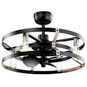 Kichler Cavelli 13" 3 Blade LED Indoor Ceiling Fandelier Satin Black