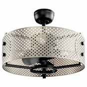 Kichler Eyrie 13" 3 Blade LED Indoor Ceiling Fandelier Satin Black