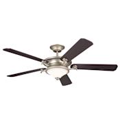 Kichler Rise 60" 5 Blade LED Indoor Ceiling Fan with Wall Control Brushed Nickel