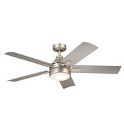 Kichler Tide 52" 5 Blade Indoor / Outdoor LED Ceiling Fan with Remote Control Brushed Nickel