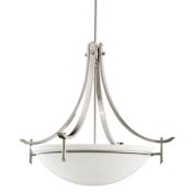 Kichler Olympia Three Light 24" Wide Inverted Pendant Antique Pewter