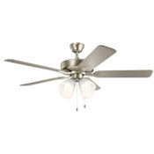 Kichler 52" 5 Blade Indoor Ceiling Fan - Light Kit Included Brushed Nickel