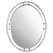 Kichler Pocelona 24" W x 30" H Contemporary Oval Framed Bathroom Mirror Chrome