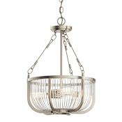 Kichler Roux 3 Light 16" Wide Pendant Brushed Nickel