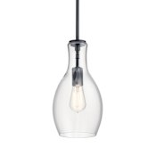 Kichler Everly 7" Wide Mini Pendant Black