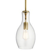 Kichler Everly 7" Wide Mini Pendant Natural Brass