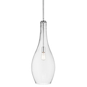 Kichler Everly 1 Light 10.75" Wide Pendant with Mercury Glass Shade Chrome