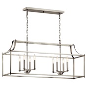 Kichler Morrigan 8 Light 41" Wide Taper Candle Style Chandelier Brushed Nickel