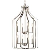 Kichler Morrigan 8 Light 19" Wide Taper Candle Style Chandelier Brushed Nickel