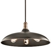 Kichler Cobson 3 Light 20" Wide Pendant with Metal Shade Olde Bronze