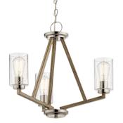 Kichler Deryn 3 Light 22" Wide Chandelier Distressed Antique Gray