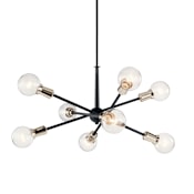 Kichler Armstrong 8 Light 30" Wide Sputnik Chandelier Black