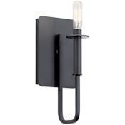 Kichler Alden Single Light 12" Tall Wall Sconce Black