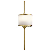Kichler Mona ADA 2 Light Wall Sconce Natural Brass