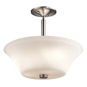 Kichler Aubrey 3 Light Semi-Flush Ceiling Light Brushed Nickel