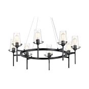 Kichler Alton 8 Light 38" Wide Ring Chandelier Black