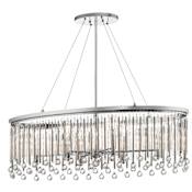 Kichler Piper 6 Light 36" Wide Linear Chandelier Chrome