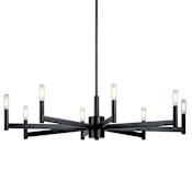 Kichler Erzo 8 Light 36" Wide Candle Style Chandelier Black