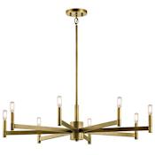 Kichler Erzo 8 Light 36" Wide Candle Style Chandelier Natural Brass