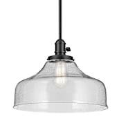 Kichler Avery 15" 1 Light Wide Pendant Black