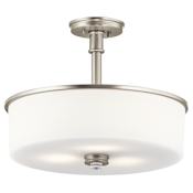 Kichler Joelson 17.75" Wide 3 Light Semi-Flush Ceiling Fixture Brushed Nickel