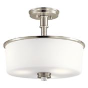 Kichler Joelson 14.25" Wide 3 Light Semi-Flush Ceiling Fixture Brushed Nickel