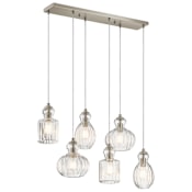 Kichler Riviera 6 Light 35-1/2" Wide Multi Light Pendant Brushed Nickel
