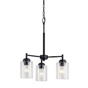 Kichler Winslow 3 Light 18" Wide Chandelier Black
