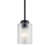 Kichler Winslow 4" Wide Mini Pendant Black