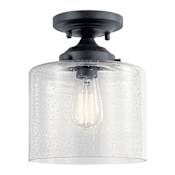 Kichler Winslow 9" Wide Semi-Flush Ceiling Fixture Black