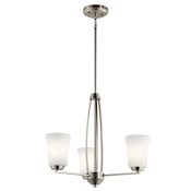 Kichler Tao 3 Light 21-3/4" Wide Chandelier Brushed Nickel
