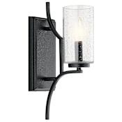 Kichler Vara Single Light 14-1/2" Tall Wall Sconce Distressed Black