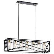 Kichler Moorgate 7 Light 48" Wide Linear Chandelier Black