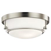 Kichler Belmont 2 Light 12-1/2" Wide Flush Mount Ceiling Fixture Brushed Nickel