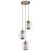 Kichler Asher 3 Light 17-1/4" Wide Multi Light Pendant Antique Pewter