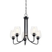 Kichler Valserrano 5 Light 24" Wide Chandelier Black