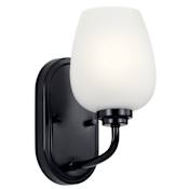 Kichler Valserrano 10" Tall Wall Sconce Black