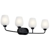 Kichler Valserrano 4 Light 34" Wide Bathroom Vanity Light Black