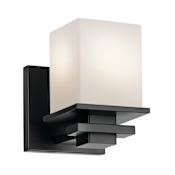 Kichler Tully 7" Tall Bathroom Sconce Black